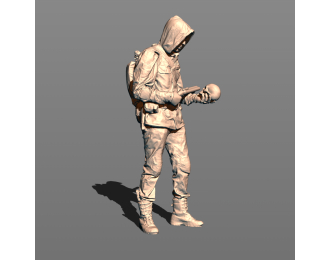 Фигура Сталкер волькник. Позывной "Фитиль". (масштаб 1:24, окрашенная)