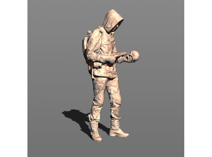 Фигура Сталкер волькник. Позывной "Фитиль". (масштаб 1:24, окрашенная)