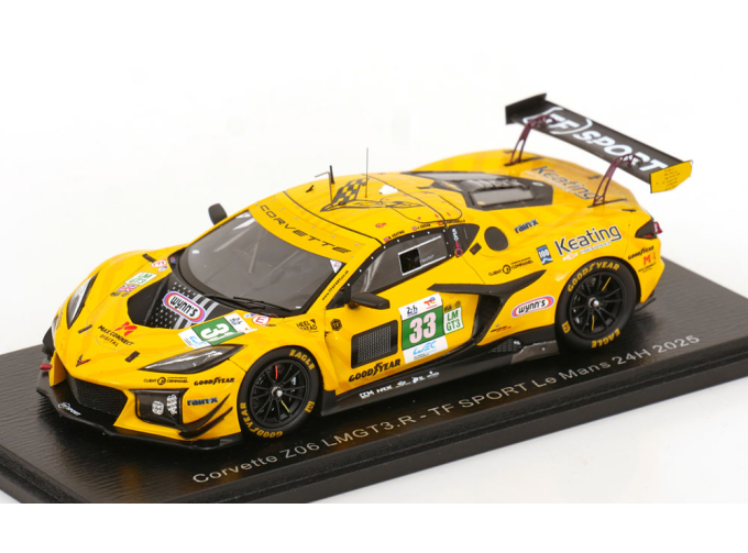 CHEVROLET Corvette Z06 GT3.R №33 24h LeMans Ben Keating, Daniel Juncadella, Jonny Edgar (2025), yellow