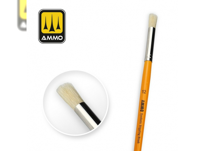 Синтетическая кисточка для нанесения штрихов №12 / 12 Synthetic Stippling Brush