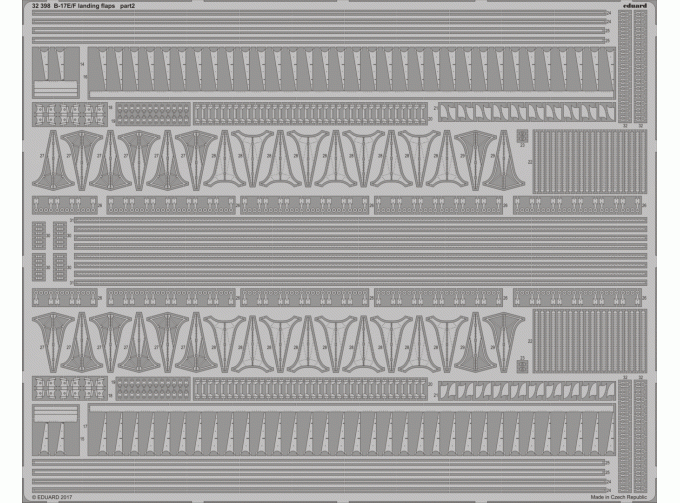 Фототравление B-17E/ F закрылки