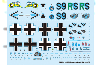 Сборная модель Немецкий истребитель Messerschmitt BF.109 E-7