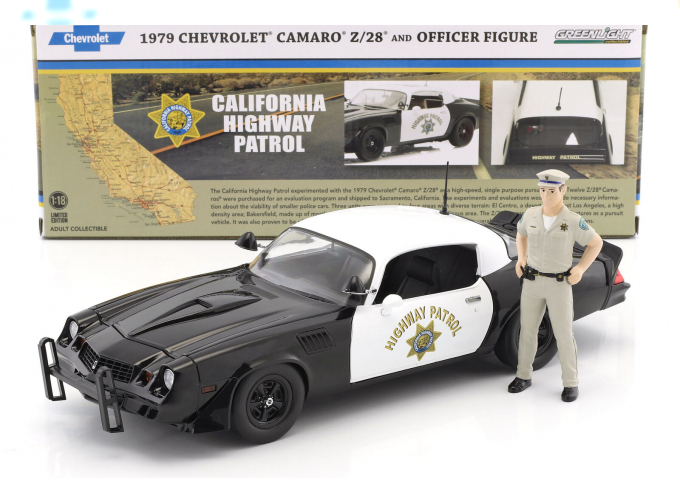 CHEVROLET Camaro Z28 "California Highway Patrol" c фигуркой полицейского 1979