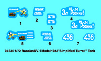 Сборная модель Танк КВ-1 1942 г. с легкой башней