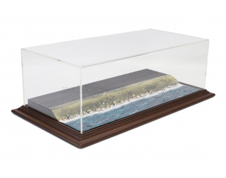 VETRINA DISPLAY BOX Diorama Base Strada Litorale Lungh.lenght Cm 57.0 X Largh.width Cm 30.0 X Alt.height Cm 2.5 - Sea Side Base - Cover Lungh.lenght Cm 52.0 X Largh.width Cm 25.0 X Alt.height Cm 16.5, Various