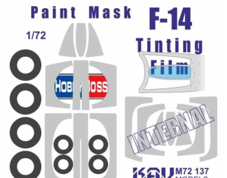 Маска окрасочная и тонировочная пленка для модели F-14 (Hobby Boss)