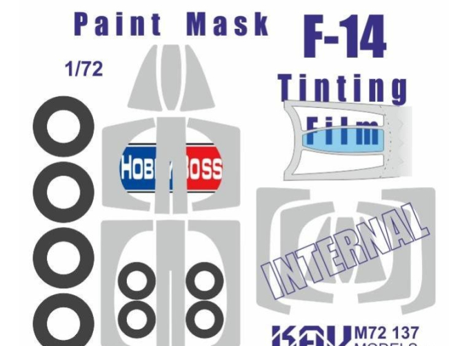 Маска окрасочная и тонировочная пленка для модели F-14 (Hobby Boss)