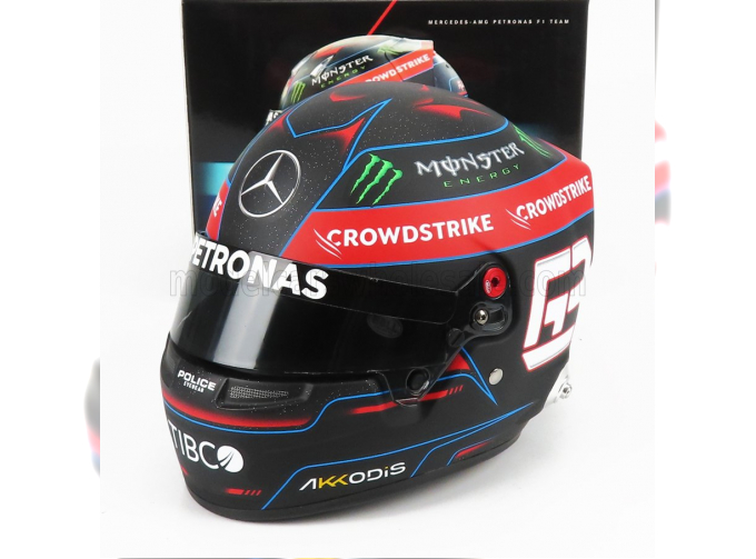 BELL HELMET F1 Casco Helmet George Russel - Mercedes Amg Petronas Season (2022), Black Red