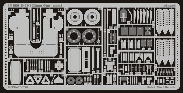 Фототравление для D-30 122mm gun