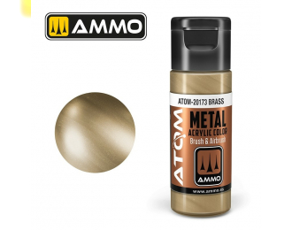 Краска акриловая ATOM COLOR METALLIC Латунь / Brass, 20мл