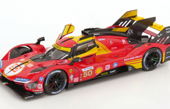 FERRARI 499p 3.0l Turbo V6 Team Ferrari Af Corse №50 Winner 24h Le Mans (2024) Antonio Fuoco - Miguel Molina - Nicklas Nielsen, Red