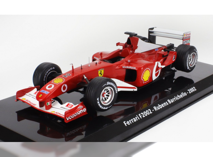 FERRARI F1 F2002 №2 Season (2002) Rubens Barrichello - Con Vetrina - With Showcase, Red