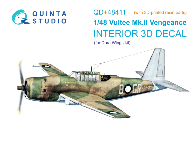 3D Декаль интерьера кабины Vultee Mk.II Vengeance (Dora Wings) (с 3D-печатными деталями)