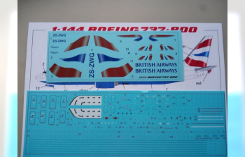 Декаль для Boeing 737-800 British Airways with full stencils