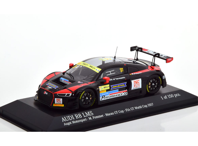 AUDI R8 Lms Augst Motorsport N 27 Fia Gt Macau Cup 2017 Markus Pommer, Black Red