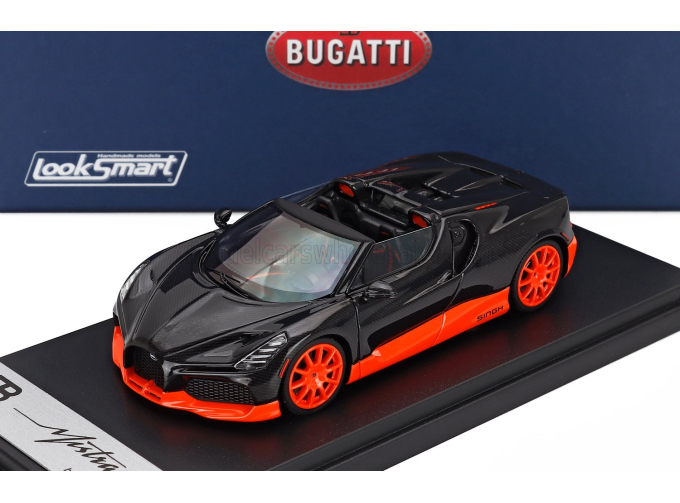 BUGATTI Mistral W16 World Record Configuration (2023), Black Orange Fluo