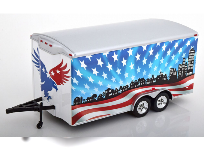 SONSTIGES Car Trailer Stars and Stripes, white red blue