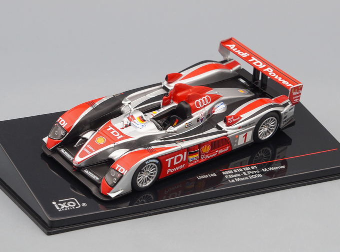 AUDI R10 Tdi 1 LMP1 6th LeMans (Emanuele Pirro - Frank Biela - Marco Werner) 2008, red / silver / black