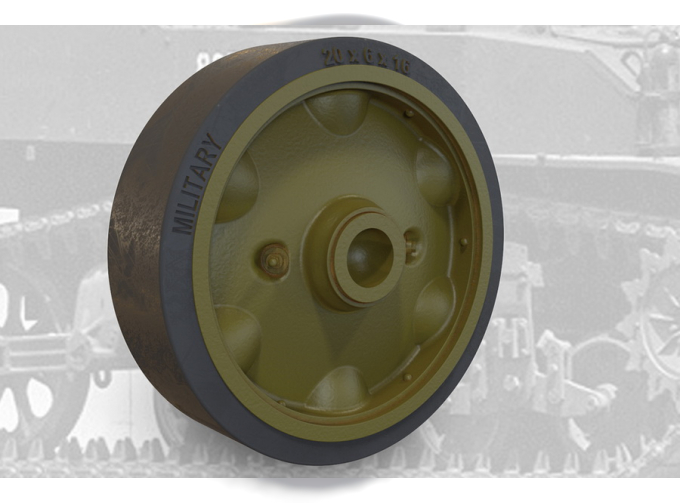 Набор дополнений штампованные колесные диски комплект B для Легкого танка США M5A1 / M8 HMC