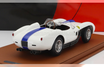 FERRARI 250tr Testarossa Spider (1957) - Con Vetrina - With Showcase, White Blue