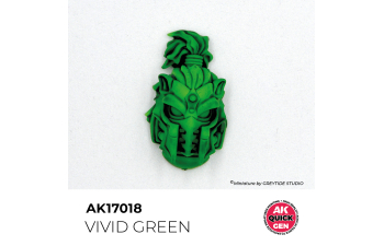 Краска акриловая QUICK GEN - Ярко-зелёный / VIVID GREEN, 18мл
