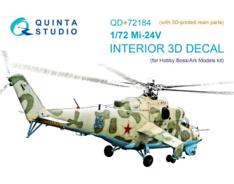 3D Декаль интерьера кабины Ми-24В (Hobby Boss/ARK Models) (с 3D-печатными деталями)