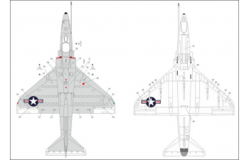 Декаль A-4E/F Skyhawk stencils