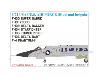 Декаль для F-100/10/104/105/106&F-4 Phantom-II USAF