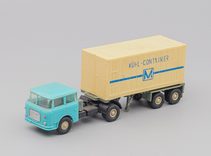 SKODA 706 RT Container Lastzug "Kühl-Container", brightgreen / black / beige