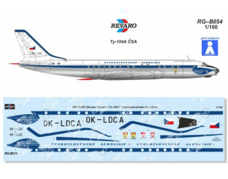 Декаль Ту-104А CSA