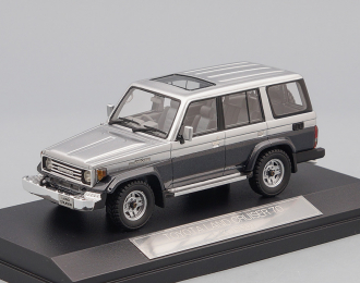 TOYOTA Land Cruiser 70 5-dr (1990), silver / blue