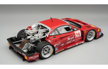 FERRARI F40 LM 3.5L TURBO V8 №29 BPR Suzuka (1996) Max Angelelli - Tetsuya Ota - Open Rear Trunck And Engine part - close with magnetic system