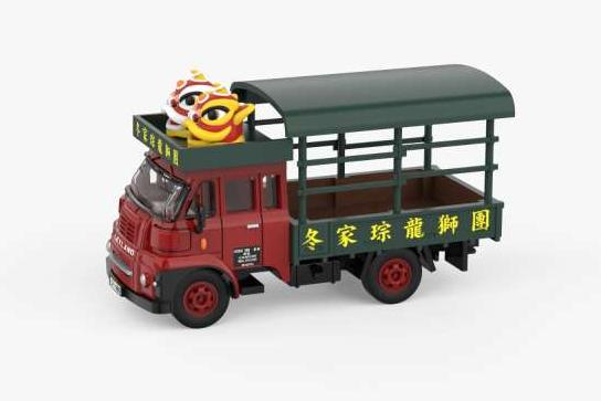 LEYLAND FG Lion dance, red / green