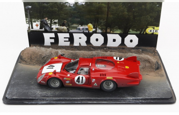 ALFA ROMEO Diorama - 33/2 Long Tail Team Autodelta №41 24h Le Mans (1968) Nino Vaccarella, Red White