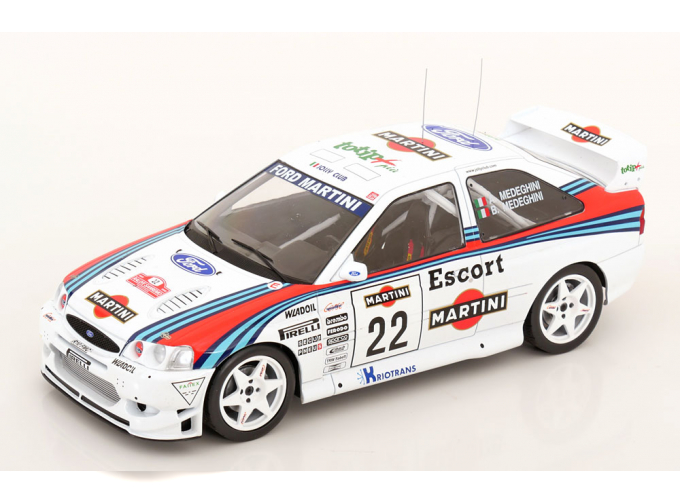 FORD Escort Wrc Team Martini Racing Jolly Club N 22 Rally Sanremo (1998) Angelo Medeghini - Barbara Capoferri Medeghini, White Red Blue