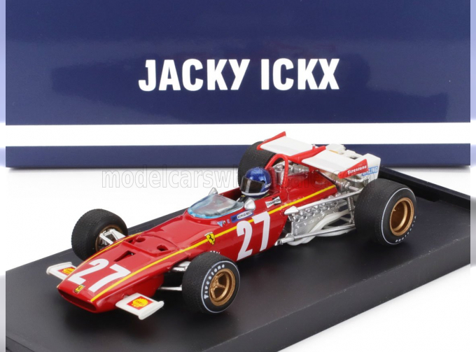 FERRARI F1 312b №27 Belgium Gp (1970) Jacky Ickx - With Driver Figure, Red White