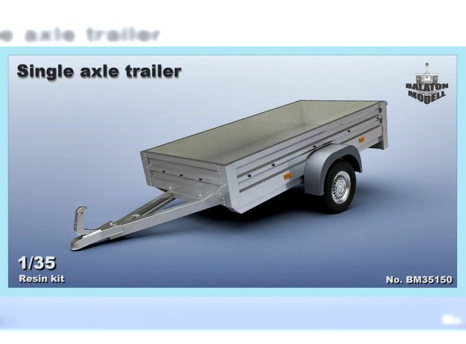 Сборная модель одноосный прицеп / Single axle trailer (BCC)