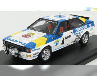 AUDI Quattro (night Version) №4 Winner Rally Sweden (1982) S.Blomqvist - B.Cederberg, White Yellow Blue