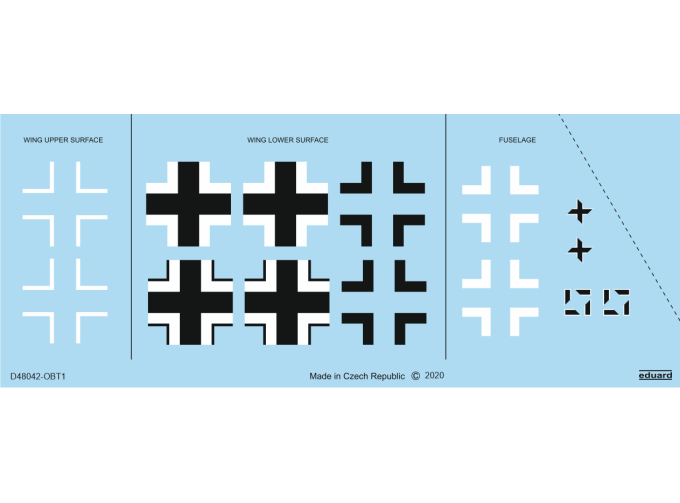 Декаль Bf 109G-10 Erla национальные обозначения