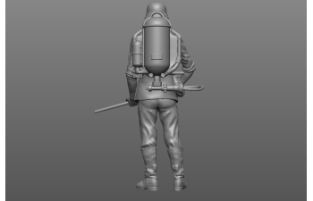 Фигурка Немецкий солдат с огнемётом (под покраску)