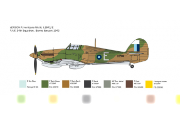 Сборная модель HAWKER Hurricane Mkiic Military Airplane 1941