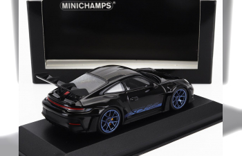 PORSCHE 911 992 Gt3 Rs Coupe Weissach Package (2024) - Blue Rims, White Black