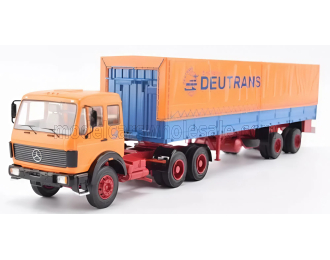 MERCEDES-BENZ NG 2232 Truck With Trailer Deutrans 1980, orange / blue