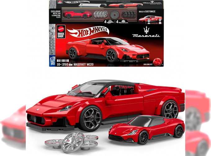 Сборная модель MASERATI Mc20 2022 250 Pcs + MASERATI Mc20 1/64 Scale, Red
