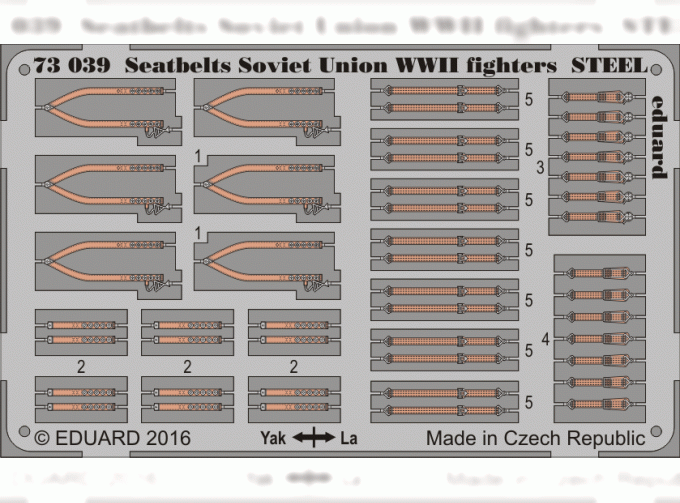 Фототравление для Seatbelts Soviet Union WWII fighters STEEL