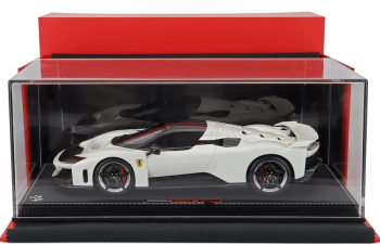 FERRARI F80 (2024) - Carbon Silver Rims - Con Vetrina - With Showcase, white