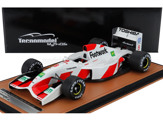 FOOTWORK F1 Fa13 Mugen Honda №9 Monaco Gp (1992) Michele Alboreto, White Red