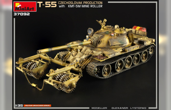 Сборная модель Танк Т-55А чехословацкого производства с КМТ-5М