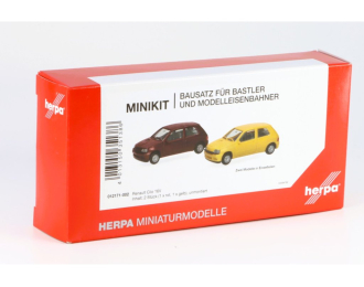 Сборная модель RENAULT Clio 16V, 2шт (желтый/красный)