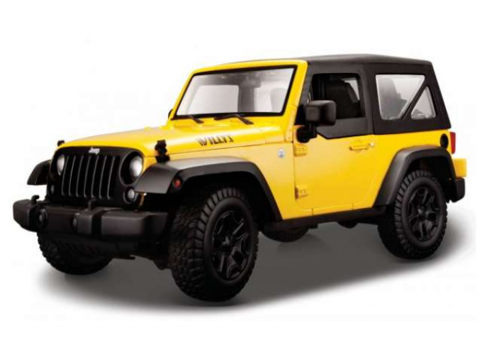 Jeep Wrangler 3d 2014 с тентом желтый